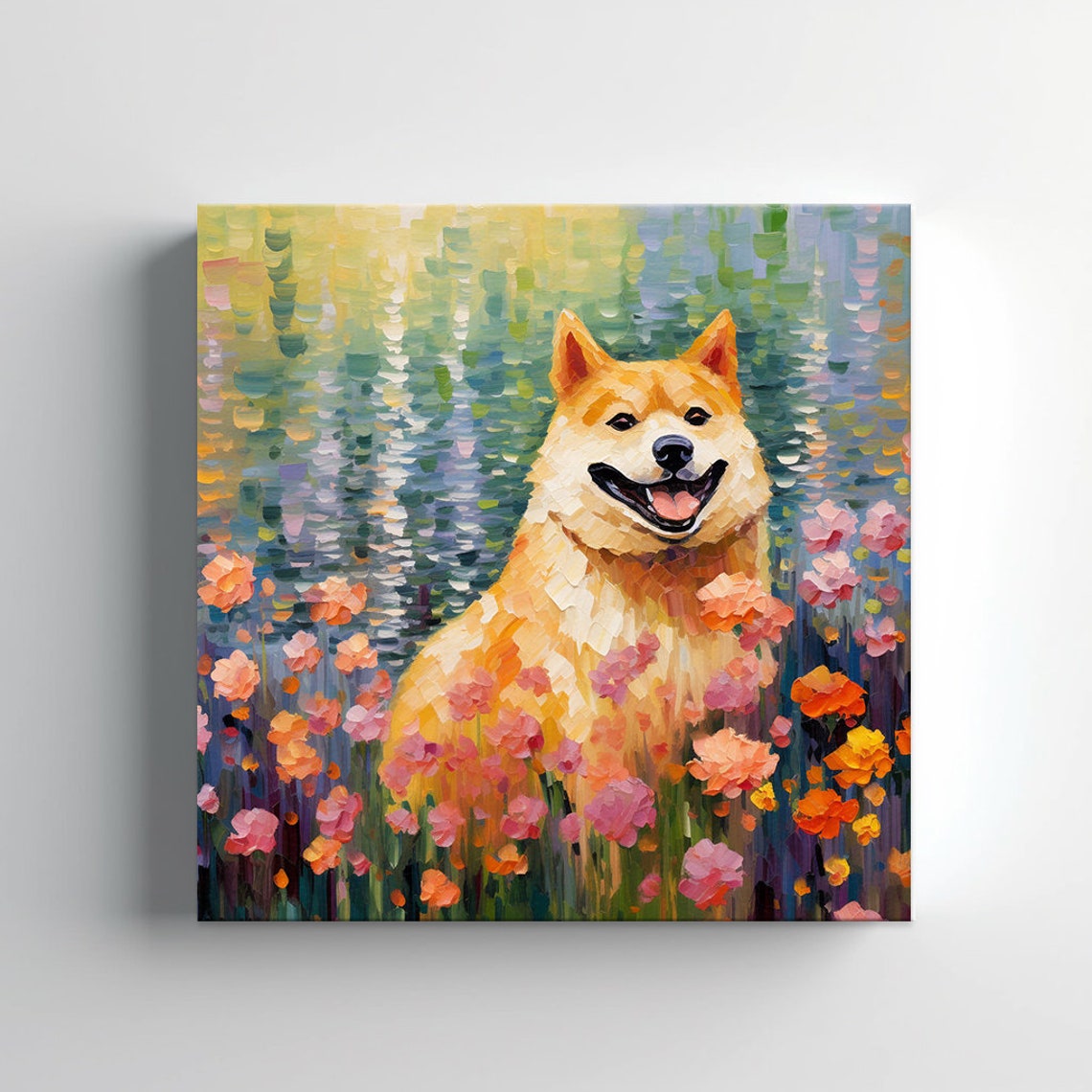 Shiba Inu Dog Animal Print Gift For Shiba Inu Dog Lover Colourful Dog Portrait Painting Print Dog Pet Wall Art - Image 4