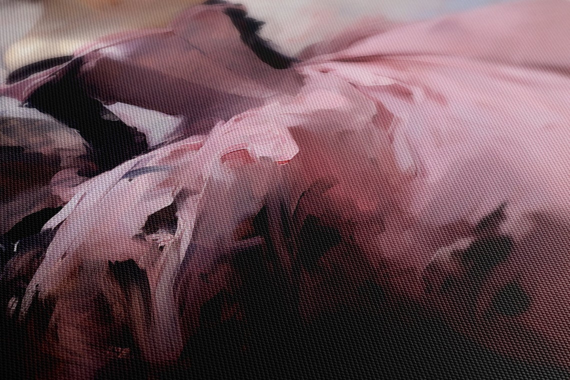 Elegant Lady in Pink Black Dramatic Victorian Gown Dark Beauty Poster - Image 2