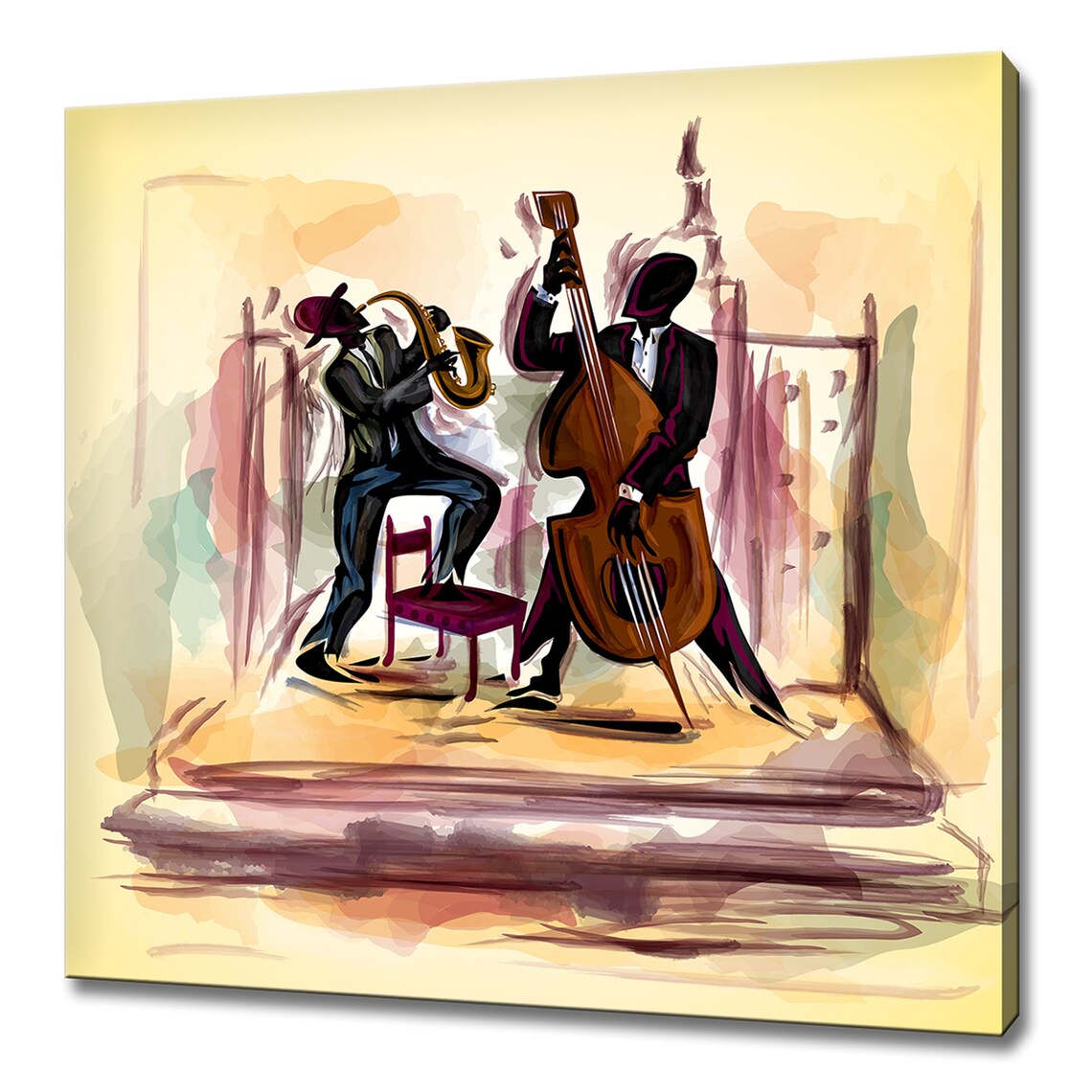 Jazz Band Musicians, Modern Design Art Print