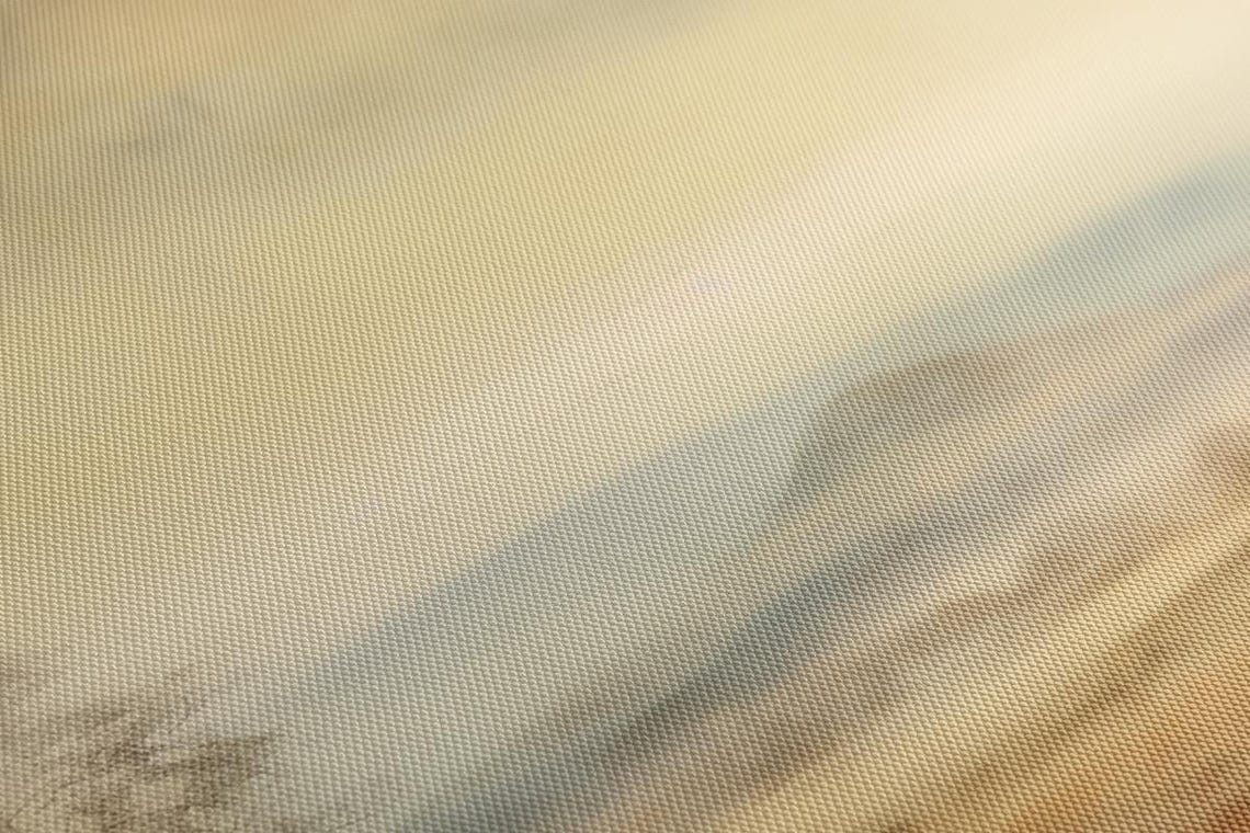 Muted Countryside Fields Misty Morning Hazy Landscape Painting Poster - Image 2