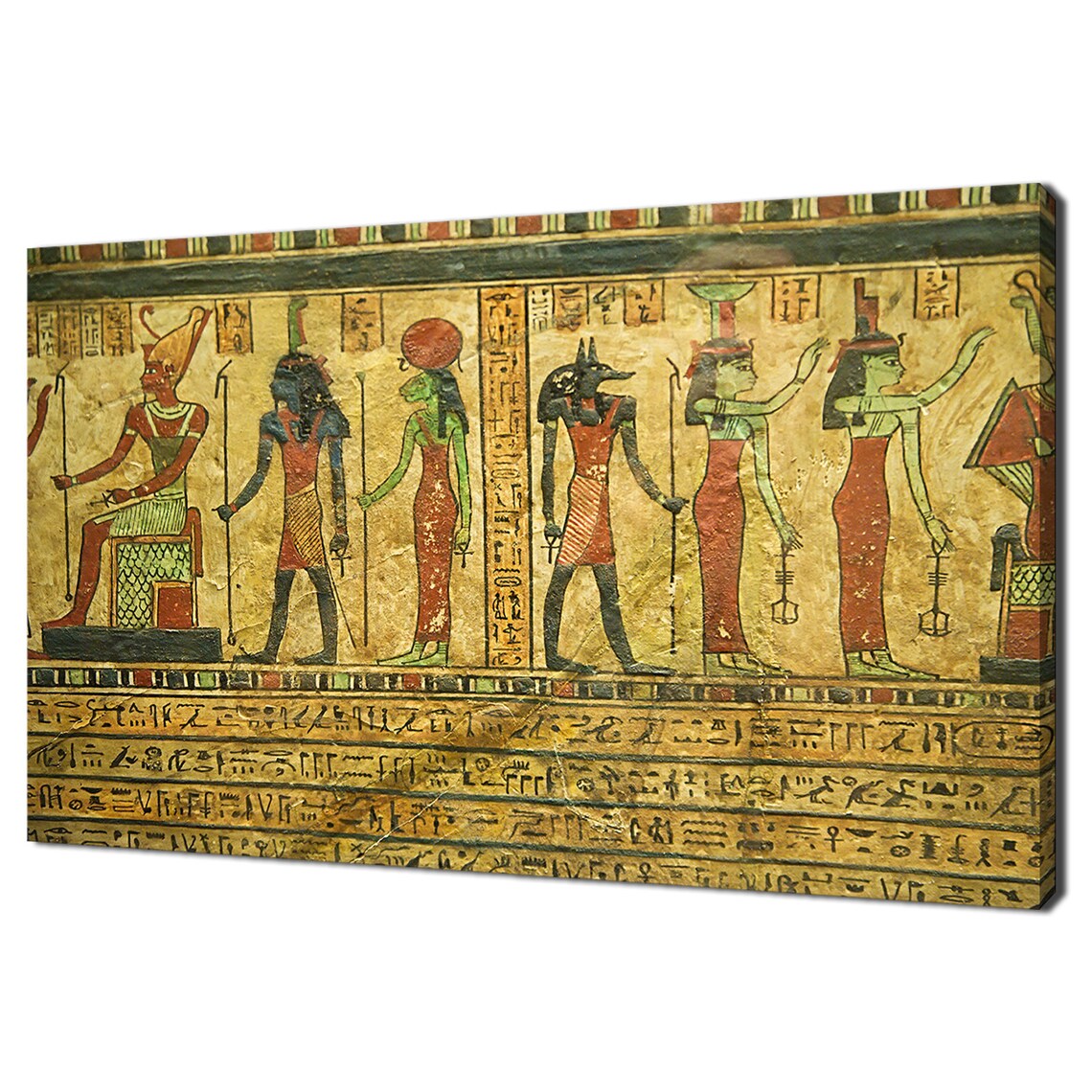 Ancient Egyptian Papyrus Hieroglyphs, Modern Art Print