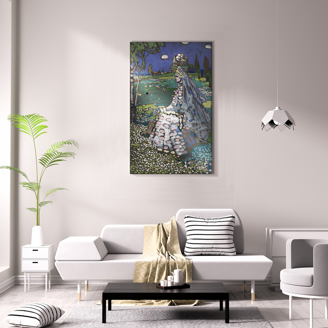 Wassily Kandinsky The Bride 1903 Classic Design Abstract Decor Reproduction Print Wall Art Picture - Image 2