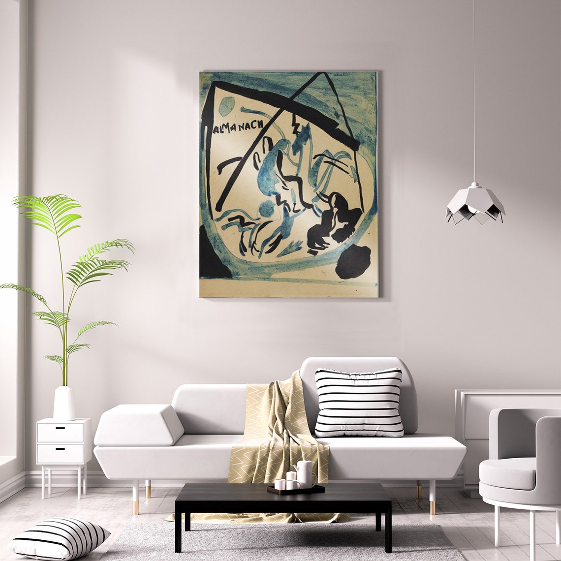 Wassily Kandinsky Design For The Cover Of Almanac The Blue Rider Vii 1911 Classic Design Abstract Reproduction Print Wall Art - Image 2