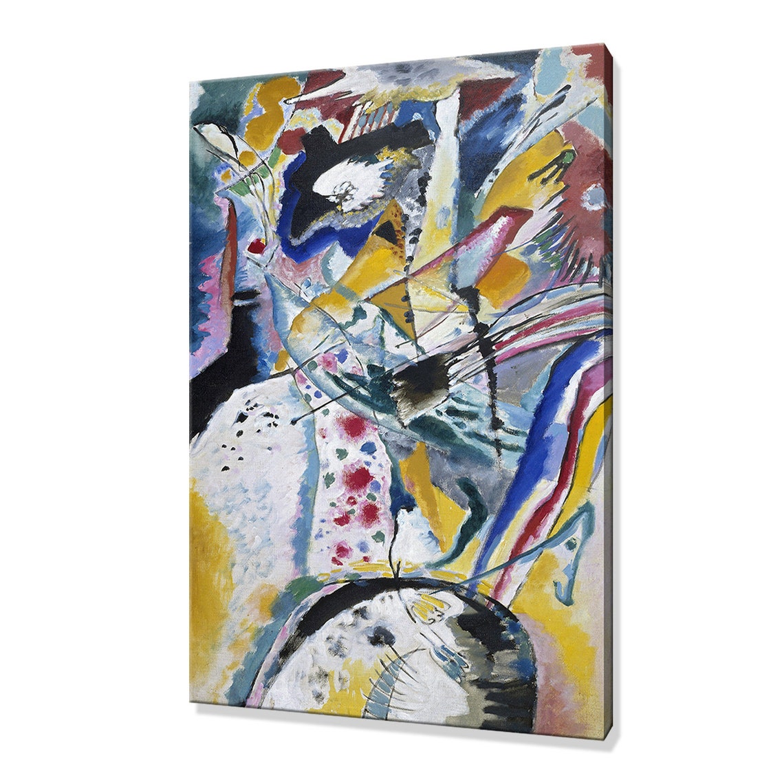 Wassily Kandinsky Large Study Mural For Edwin Rcampbell Summer 1914 Classic Design Abstract Decor Reproduction Print Wall Art
