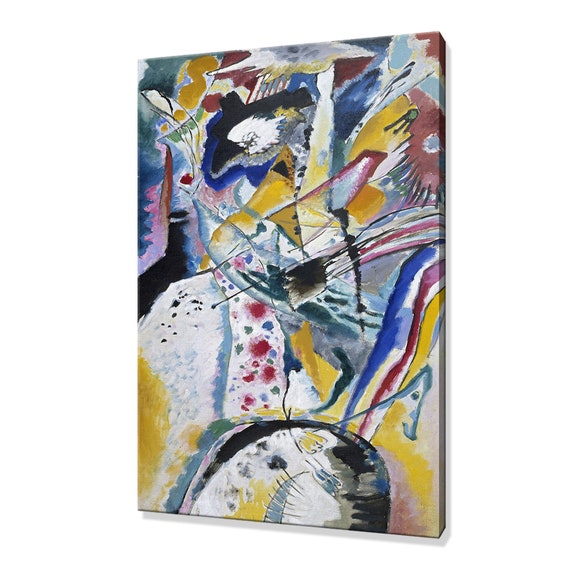 Wassily Kandinsky Large Study Mural For Edwin Rcampbell Summer 1914 Classic Design Abstract Decor Reproduction Print Wall Art