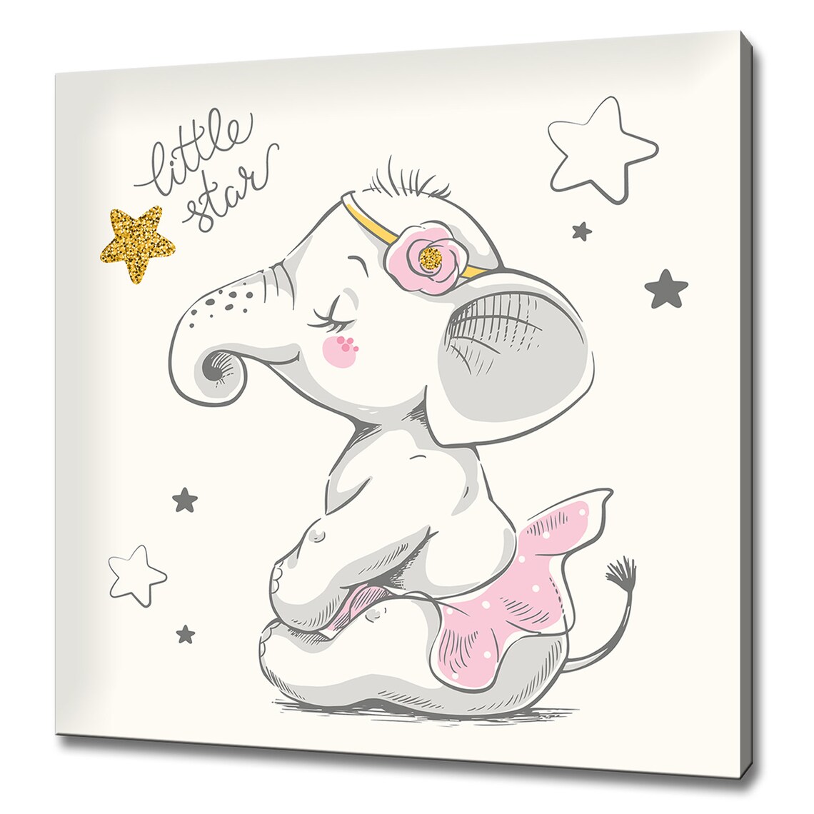 Cute Elephant Ballerina Kids Room Modern Art Print