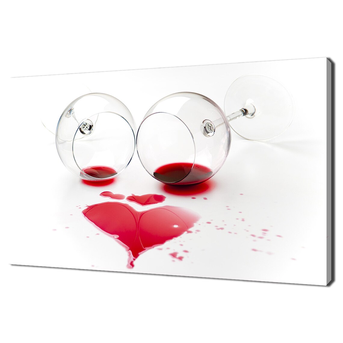 Heart-Shape Red Wine Spill, Modern Kitchen Art Print