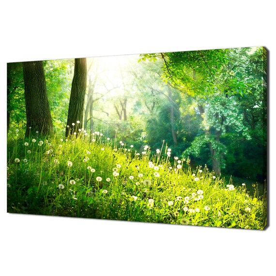 Spring Nature Beautiful Landscape Green Grass And Trees Modern Landscape Design Home Decor Print Wall Art Picture Wall Hanging