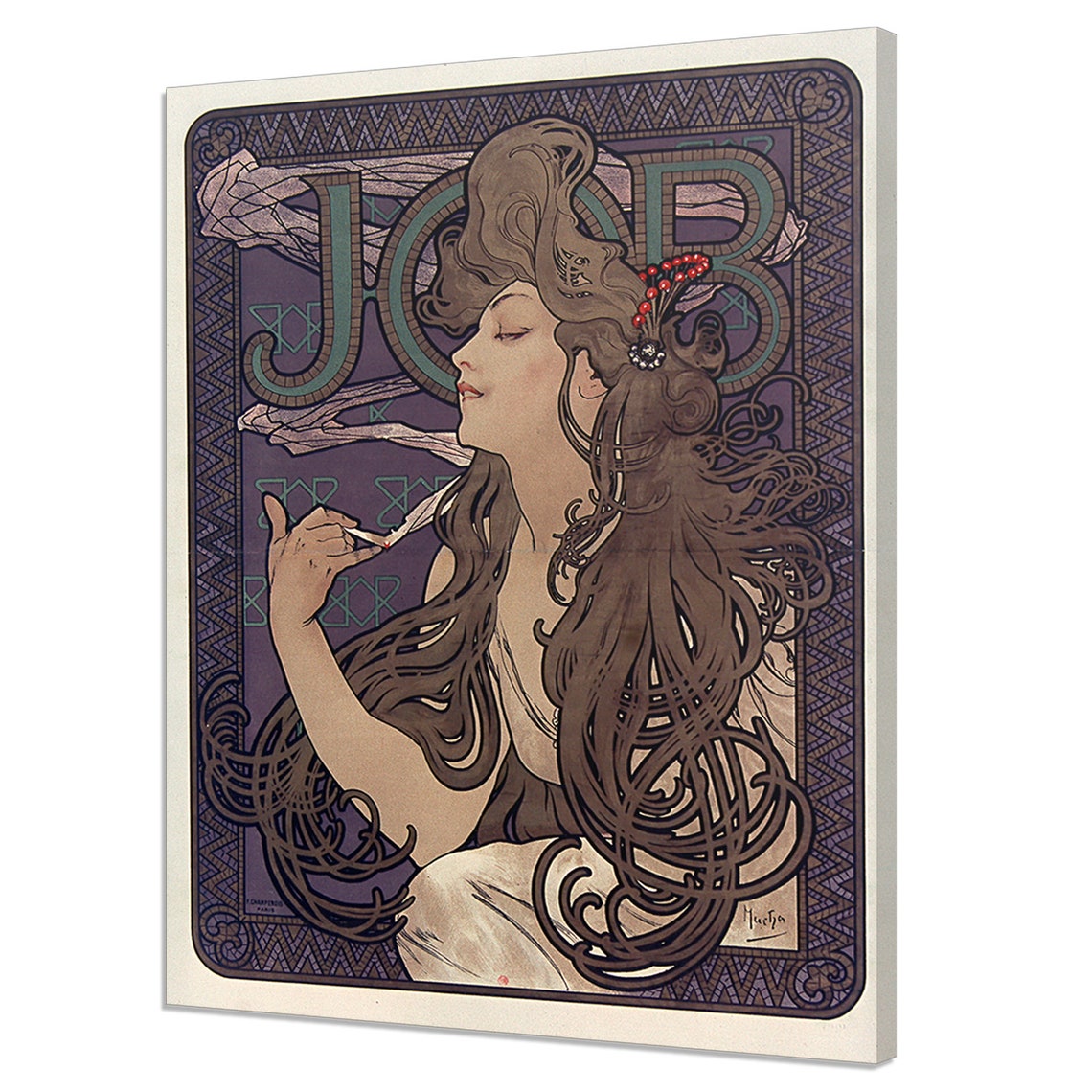 Alphonse Mucha Job 1896 Art Nouveau Cigarette Advertisement Poster