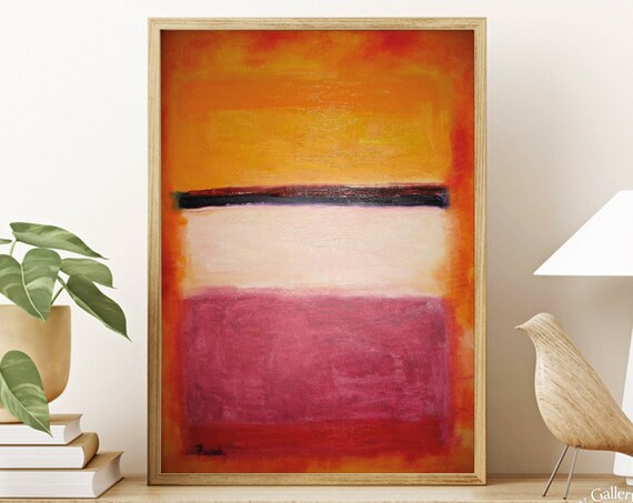 Mark Rothko Orange On Purple Poster Vintage Rothko Print Abstract Expressionism Wall Art Mid Century Modern Purple Painting