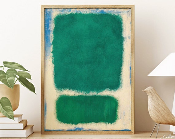 Mark Rothko Poster Print Green And Beige Wall Art A Exhibition Print As Housewarming Gift Or Livingroom Decor Birthday Gift Idea