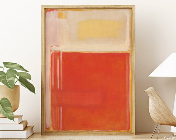 Mark Rothko Poster Print Beige And Orange Wall Art A Exhibition Print As Housewarming Gift Or Livingroom Decor Birthday Gift Idea
