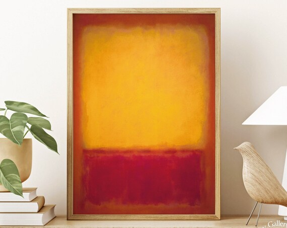 Mark Rothko Poster Print Red And Orange Wall Art A Abstract Print As Housewarming Gift Or Livingroom Decor Birthday Gift Idea