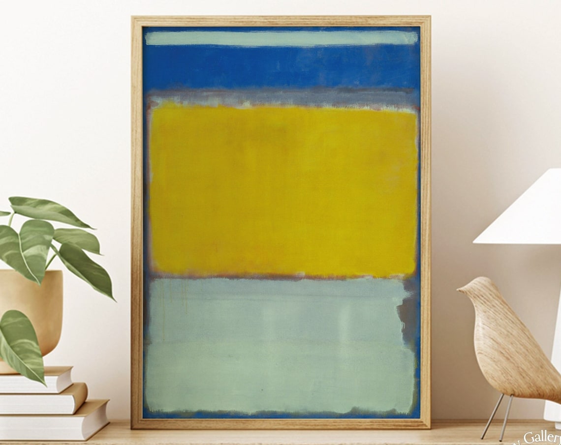 Mark Rothko Yellow And Blue Wall Art Poster Print