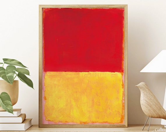 Mark Rothko Poster Print Red And Yellow Wall Art A Exhibition Print As Housewarming Gift Or Livingroom Decor