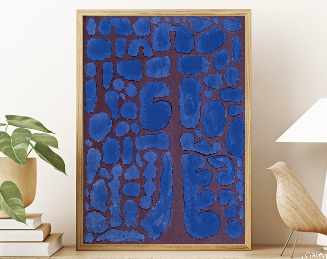 Paul Klee Late Evening Woods 1937 Cobalt Blue Abstract Tree Print