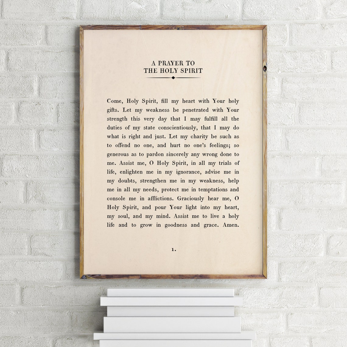 A Prayer to the Holy Spirit Vintage Catholic Book Page Faith Wall Art - Image 4