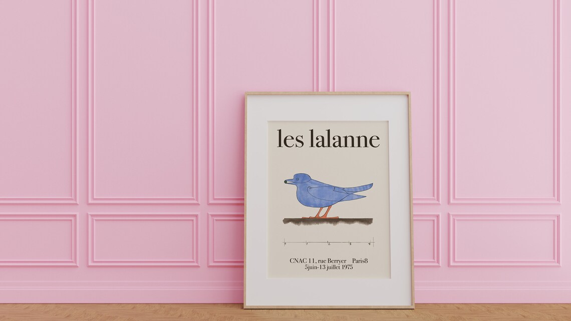 Les Lalanne Blue Bird Exhibition Poster Paris 1975 Museum Gallery Art - Image 4