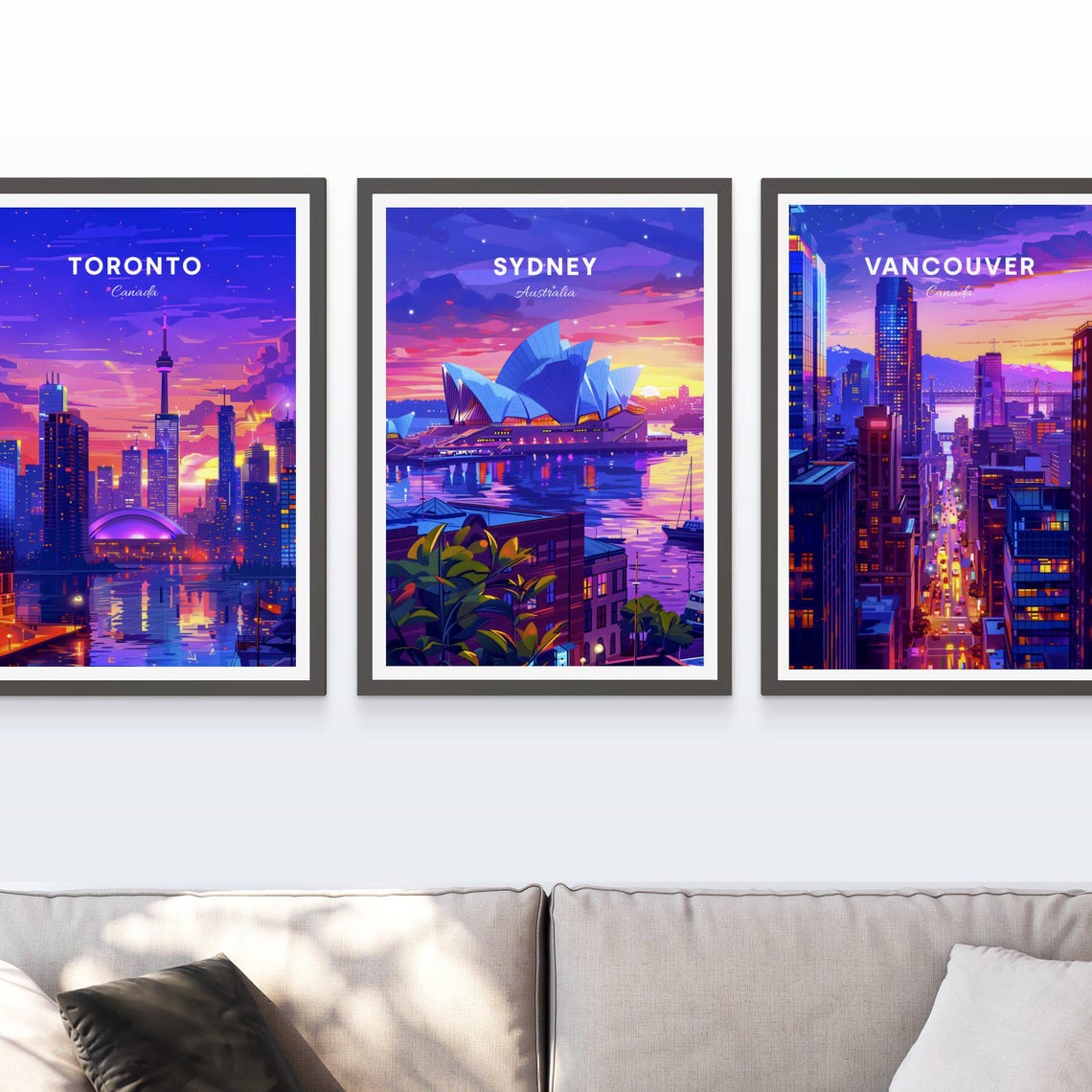Sydney Australia Opera House Twilight Night Sky Stars Poster - Image 3