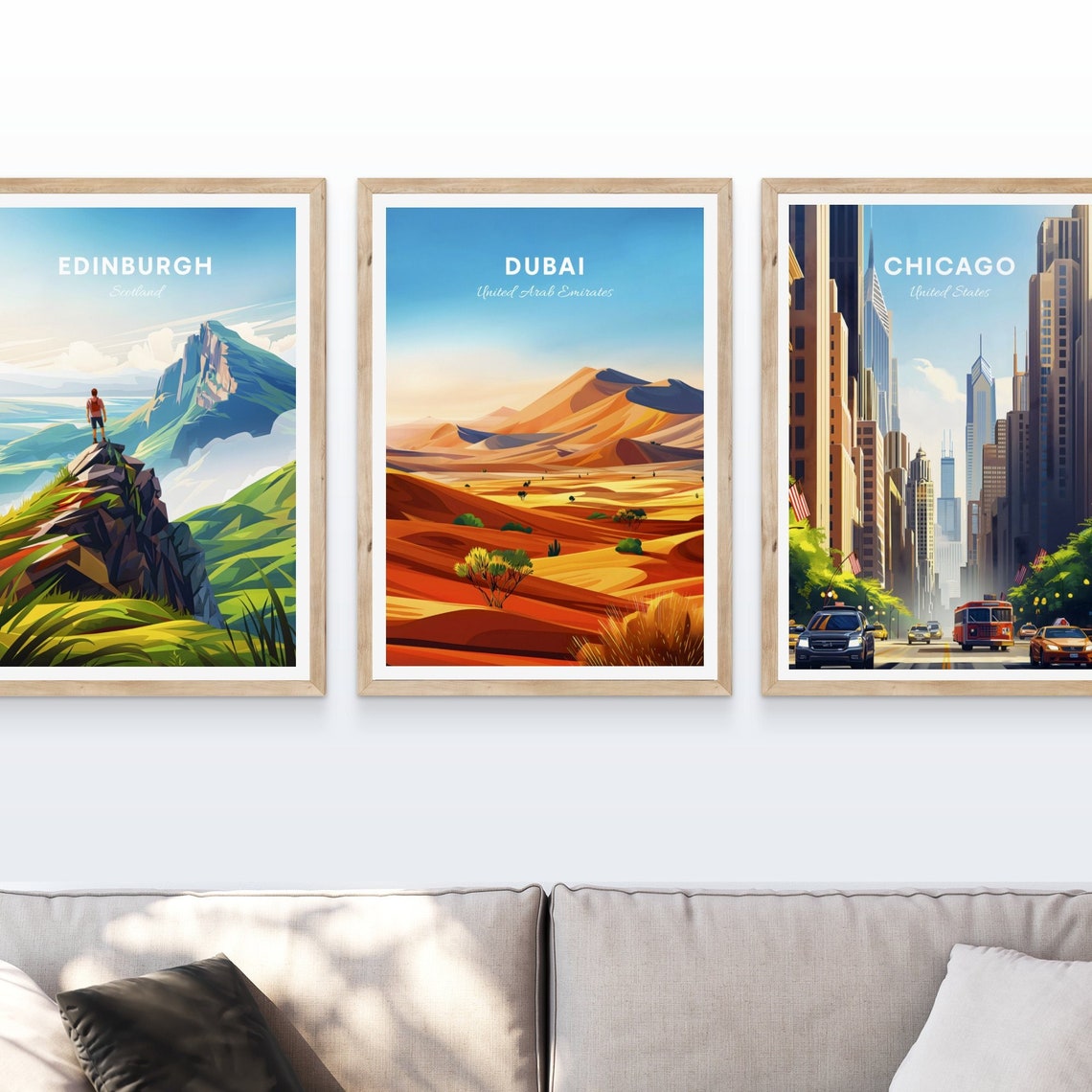 Dubai United Arab Emirates Red Sand Desert Dunes Sunset Travel Poster - Image 4