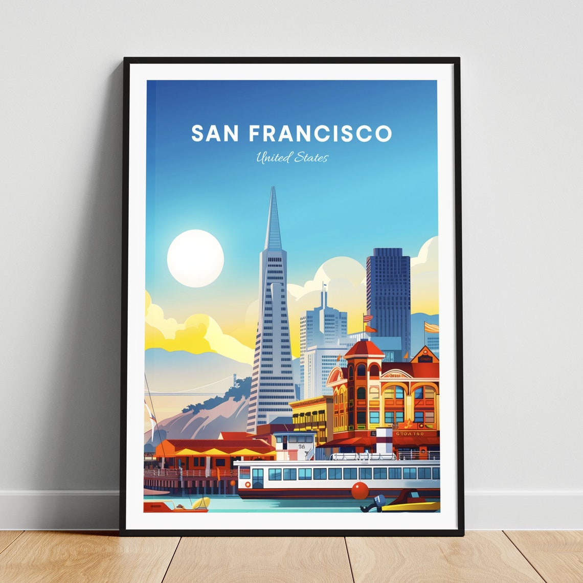 San Francisco Waterfront with the Transamerica Pyramid View Poster