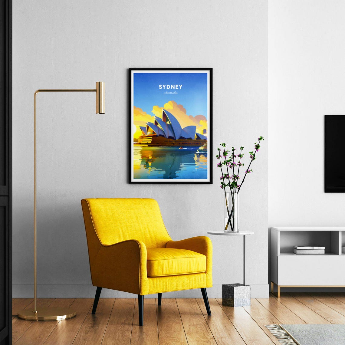 Sydney Australia Opera House Sunset Harbor Reflection Poster - Image 2