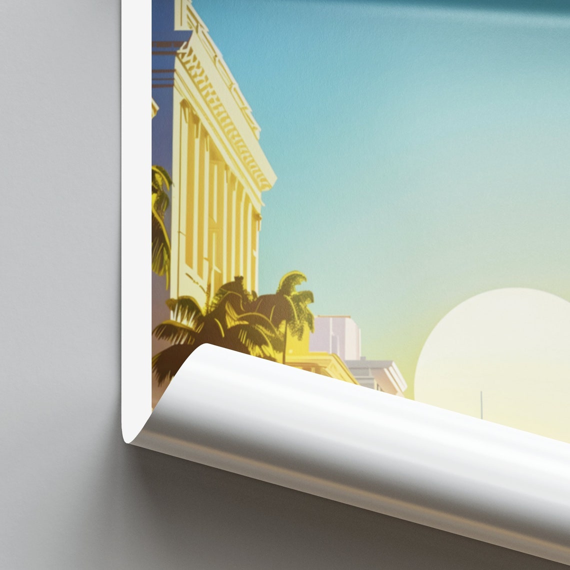 Tallahassee Florida Classic Car Downtown Street Travel Poster - Image 2