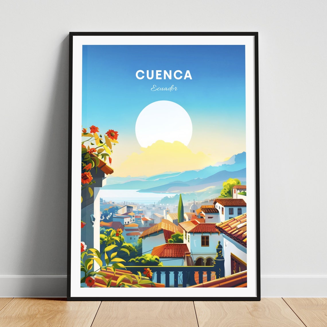Cuenca Travel Print Ecuador Wall Art Cuenca Poster Azuay Poster Personalized Gift Poster Minimalist Poster Wedding Gift