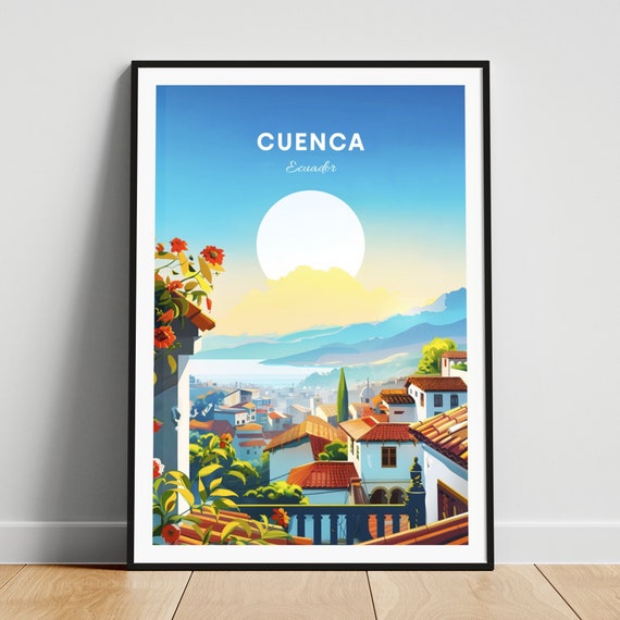 Cuenca Travel Print Ecuador Wall Art Cuenca Poster Azuay Poster Personalized Gift Poster Minimalist Poster Wedding Gift