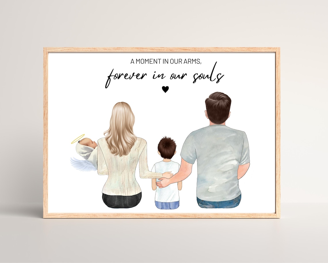 A Moment In Our Arms Forever In Our Souls Angel Baby Family Poster