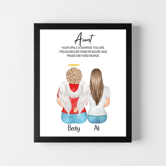 Aunt Memorial Angel Keepsake In Loving Memory Sympathy Poster