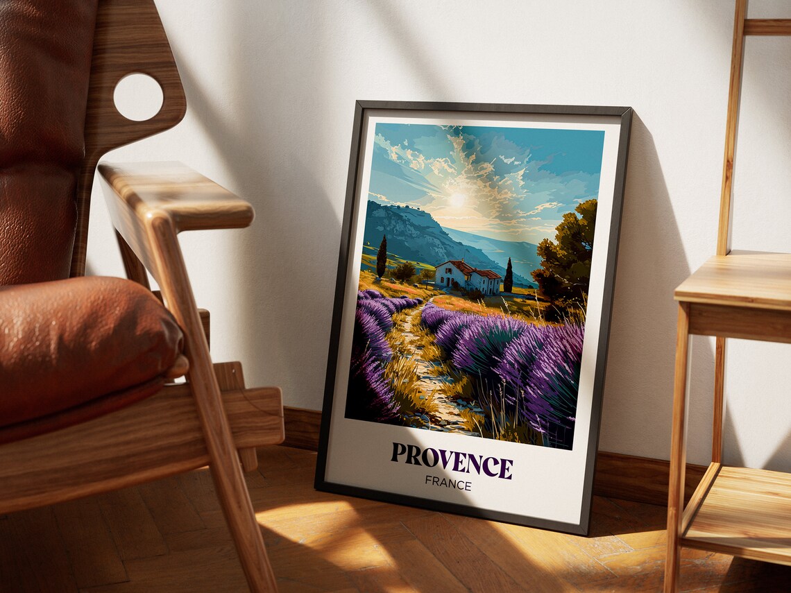 Provence Travel Poster, French Watercolor Farmhouse Art Print - Image 2