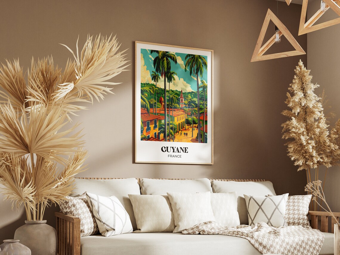 French Guiana Travel Poster, Guyana Illustration - Image 2