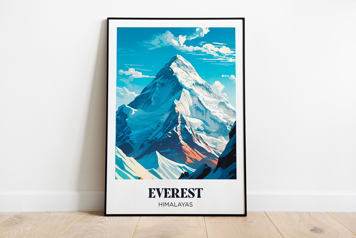 Everest Himalayas Travel Poster