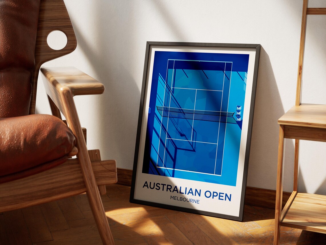 Australian Open Tennis Watercolor Art Print - Image 3