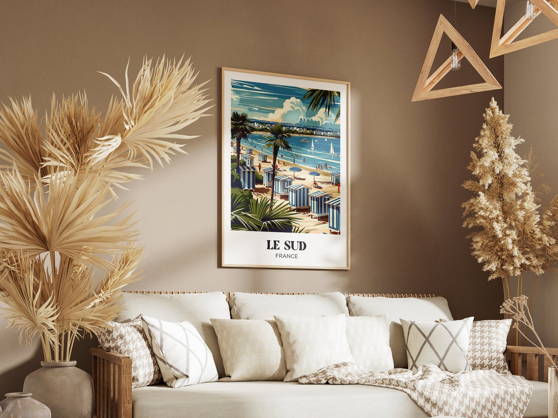 South Of France Travel Poster South Of France Illustration South Of France Poster South Of France Mediterranean Poster - Image 2
