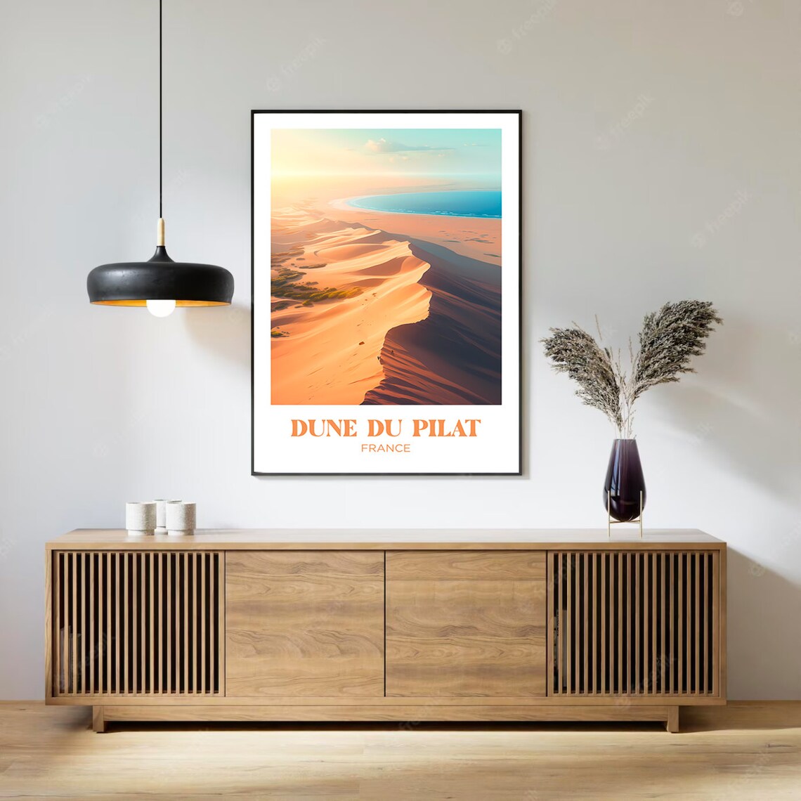 Dune Du Pilat Travel Poster, Ocean Watercolor - Image 2