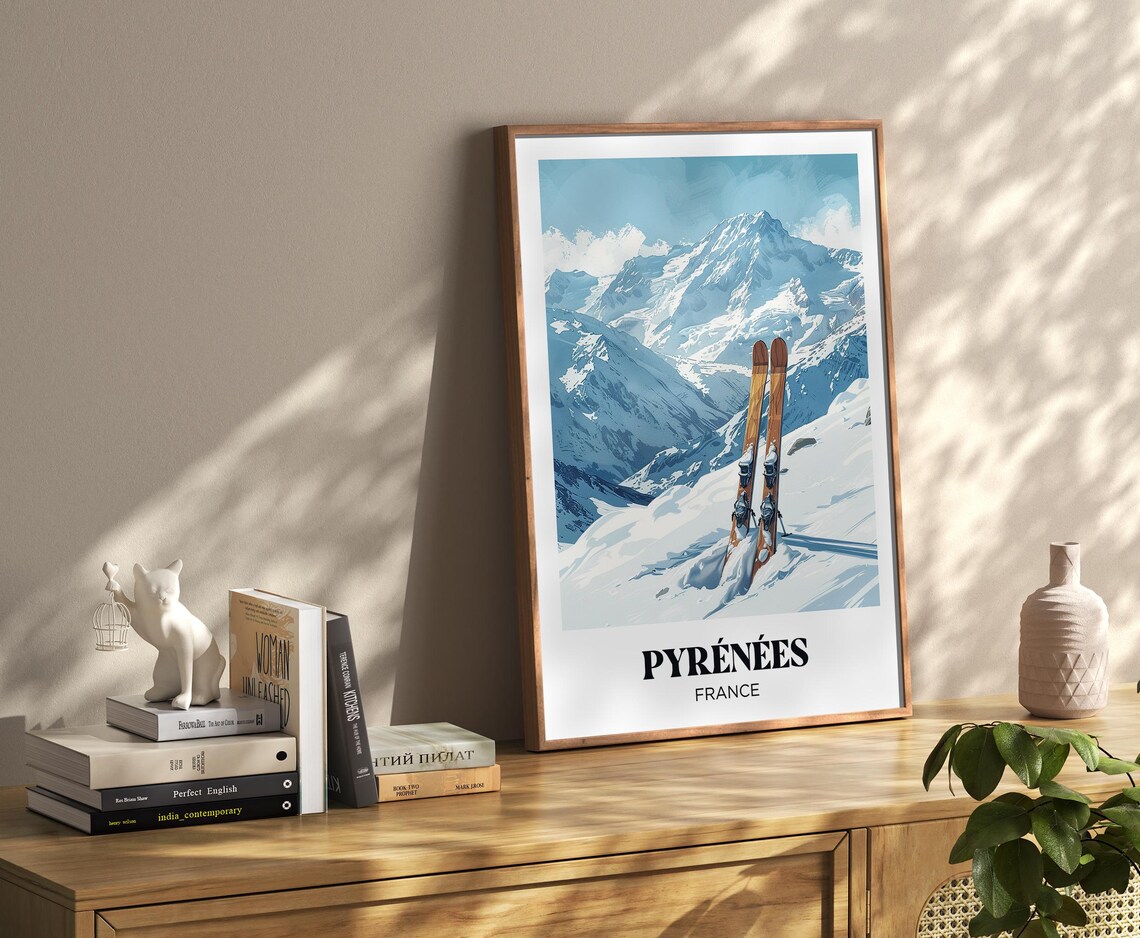 Pyrenees Ski Chalet Decoration Poster - Image 3