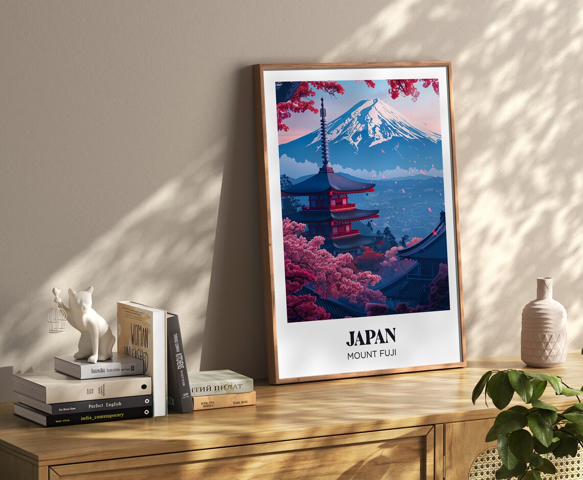 Tokyo Watercolor Travel Poster, Japan Wall Art Print - Image 4
