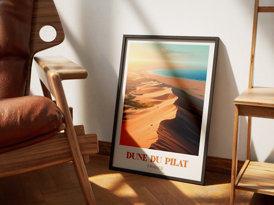 Dune Du Pilat Travel Poster, Ocean Watercolor - Image 4