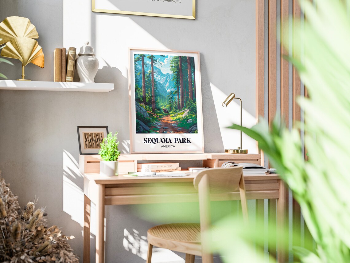 Sequoia Park Watercolor Art Print, National Park - Image 2