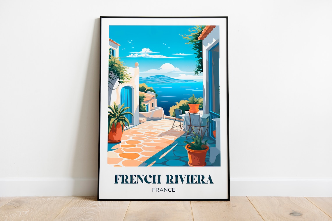 Saint Tropez French Riviera Watercolor Travel Poster