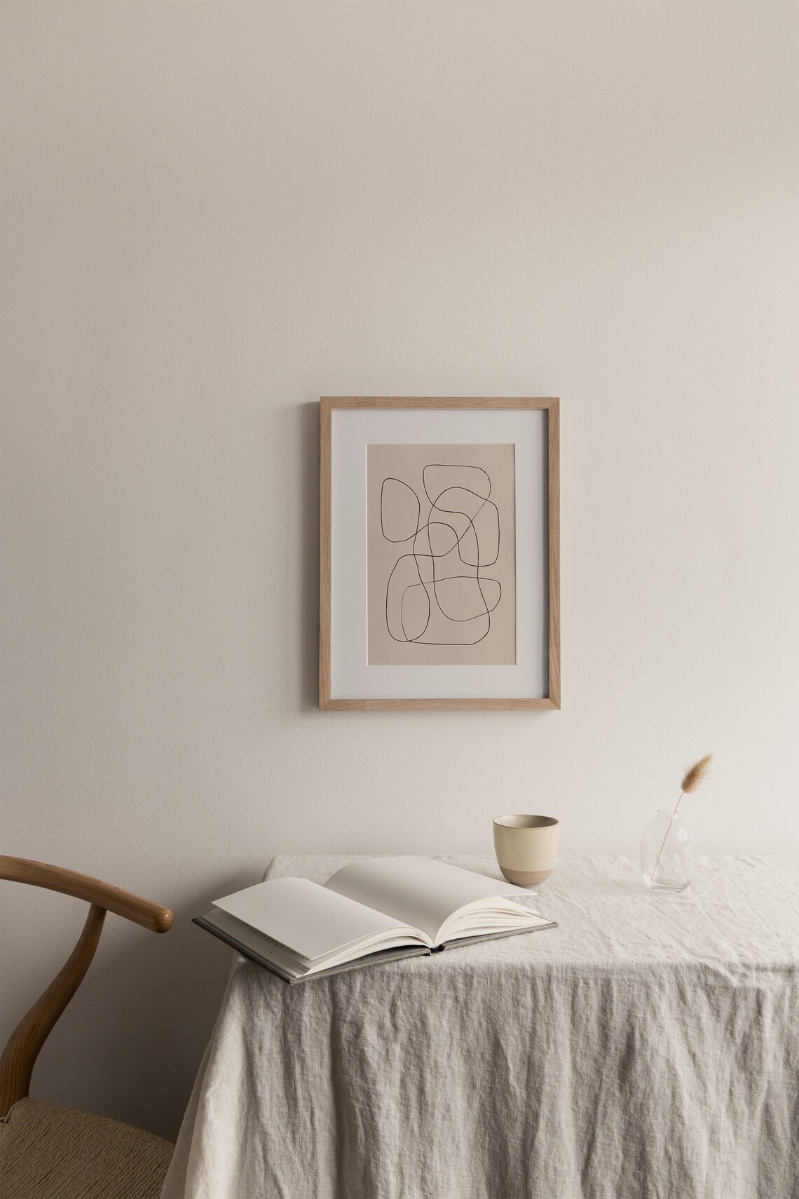 Abstract Scribble Fine Line Drawing Art Print - Image 3