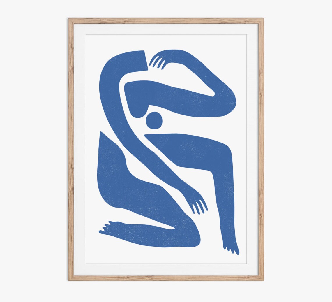 Blue Body Abstract Illustration, Modern Abstract