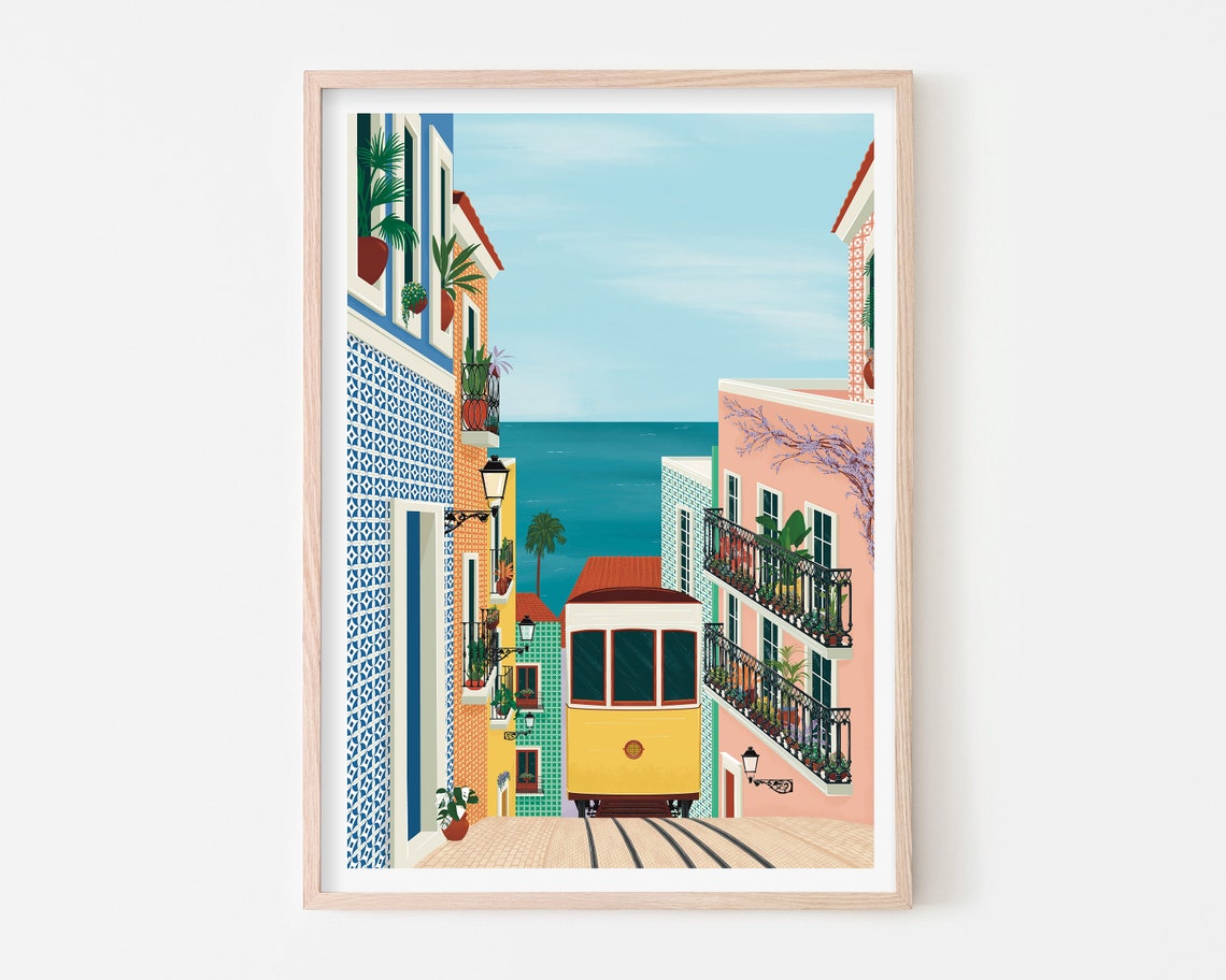 Lisbon Tram, Portugal Travel Poster