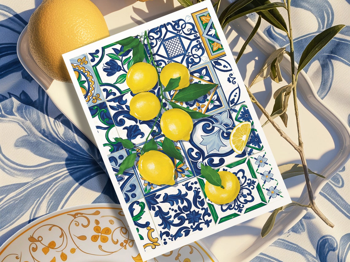 Lemons Poster, Italian Kitchen Decor - Image 3