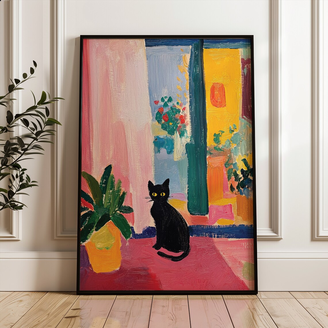 Black Cat Poster Funny Print Art Henri Matisse Gift For Mom