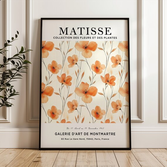 Matisse Orange Blossom Flower Market Exhibition Paris Art Poster