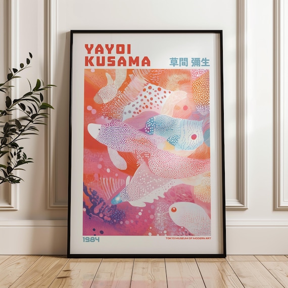 Yayoi Kusama Art Print, Modern Exhibition Poster