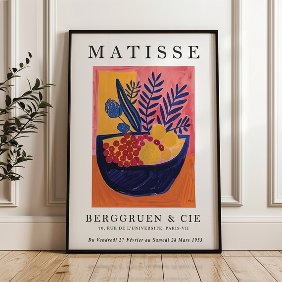 Matisse Berggruen Cie Fruit Bowl 1953 Paris Exhibition Poster
